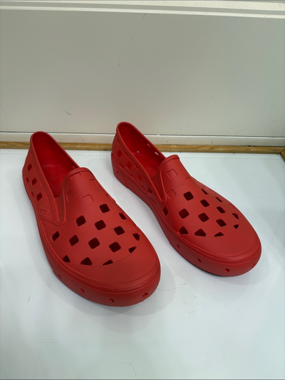 Vans Red Vented Slip-On Trek Water-Friendly Loafers